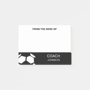 Post-it® Noir moderne à la mode personnalisé par entraîneur