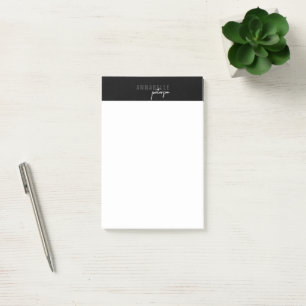 Post-it® Noir professionnel moderne minimaliste simple