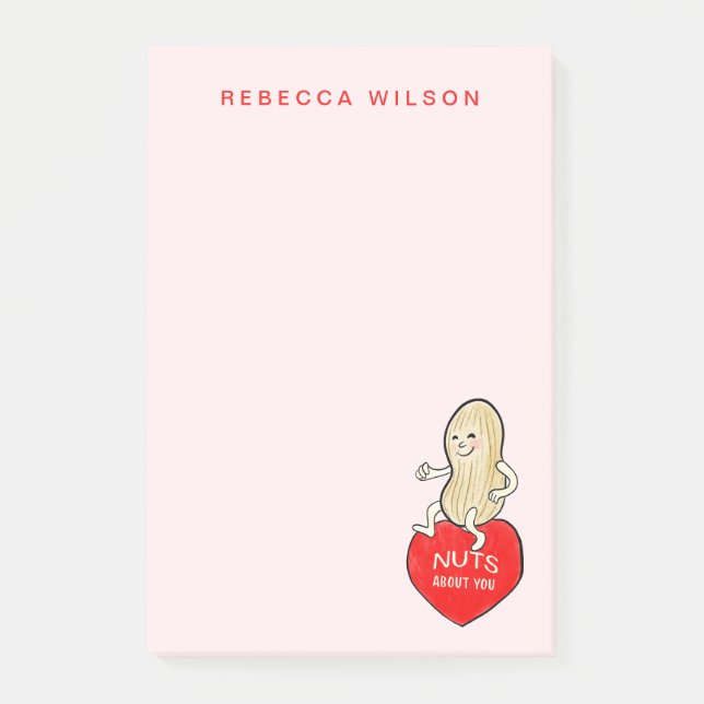 Post-it® Noix sur vous Personnalisé Valentine rose (Devant)