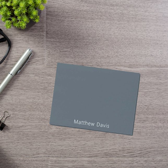 Post-it® Nom blanc gris charbon (Créateur téléchargé)