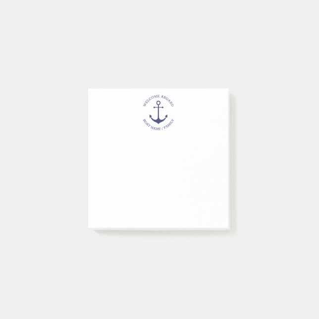 Post-it® Nom de bateau personnalisé Bienvenue à bord de l'a (Devant)