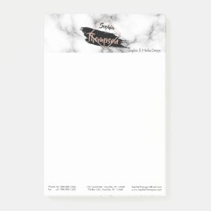 Post-it® Nom de l'empreinte de peinture de marbre moderne -