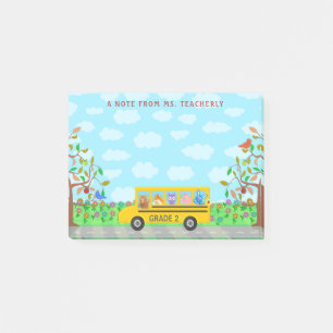 Post-it® Nom de l'enseignant Salle de classe Mignons anima