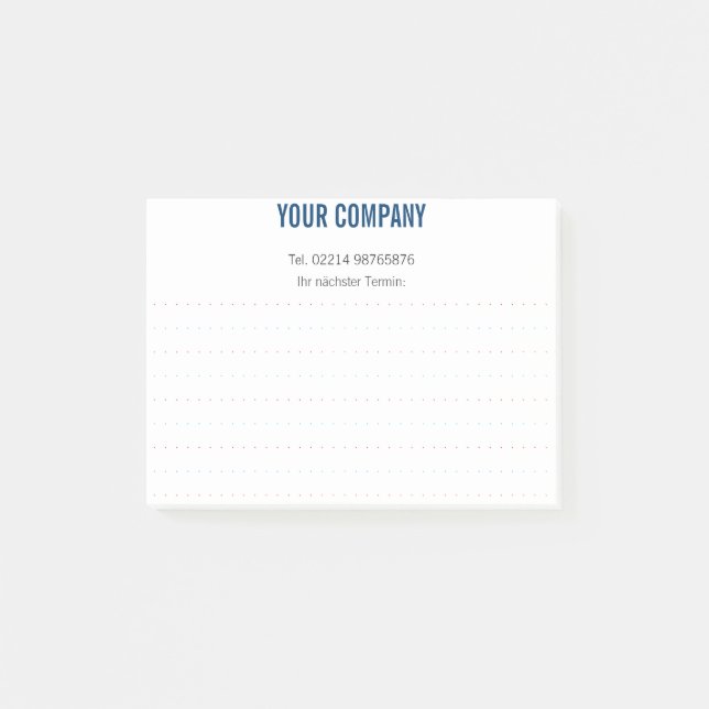 Post-it® Nom d'ombre cool notes bleues (Devant)