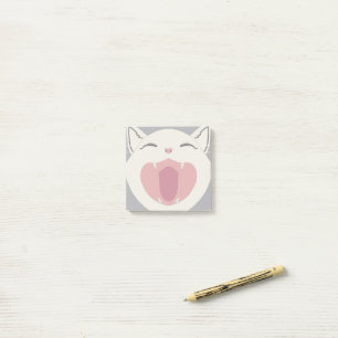 Post-it® Nom du chat blanc