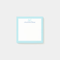 Nom du monogramme personnalisé bleu clair