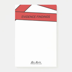 Post-it® Nom du script de classe du laboratoire judiciaire