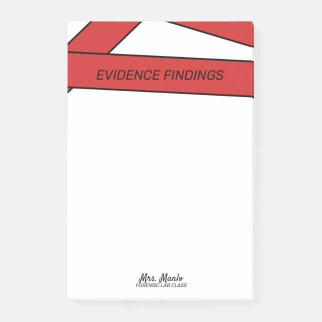 Post-it® Nom du script de classe du laboratoire judiciaire  (Devant)