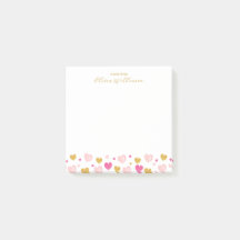 Nom élégant du script or| Coeurs aquarelle