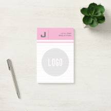 Nom et logo personnalisés Nettoyer le rose minimal