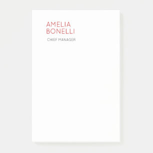 Post-it® Nom Minimaliste Moderne Professionnel Simple Décon