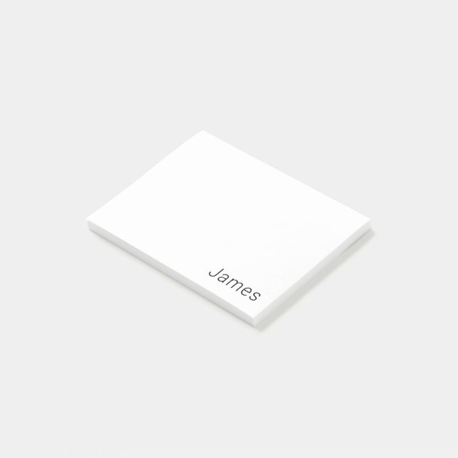 Post-it® Nom modifiable minimal simple ou autre texte (Incliné)