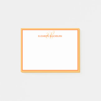 Post-it® Nom Monogramme personnalisé Initiales Simple Cute