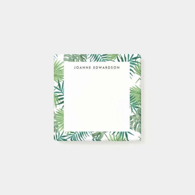 Post-it® Nom monographique des feuilles d'aquarelle tropica (Devant)