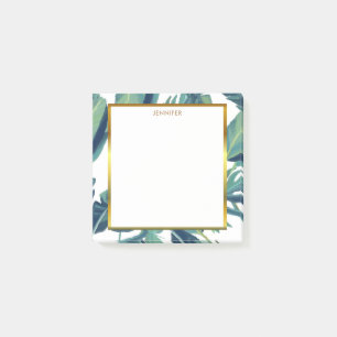 Post-it® Nom monographique des feuilles tropicaux de couleu