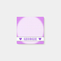 Nom personnalisable - Motif de points/cercles viol