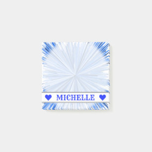 Post-it® Nom personnalisable - notes de motif d'éclat de