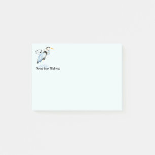 Post-it® Nom personnalisé Amusant Grand Héron Bleu Oiseau N