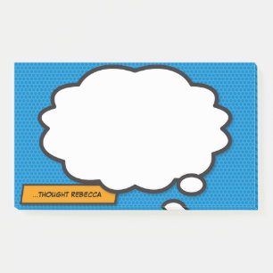Post-it® Nom personnalisé Bulle de réflexion Amusant Livre
