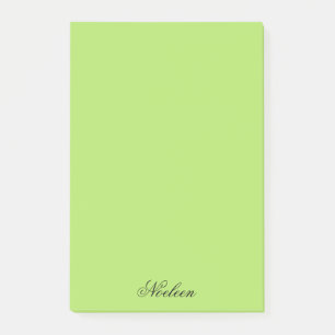 Post-it® Nom personnalisé couleur chaux simple