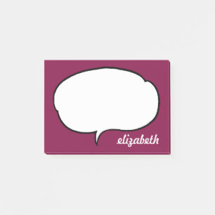 Post-it® Nom personnalisé de la bulle Sea Blue Talk