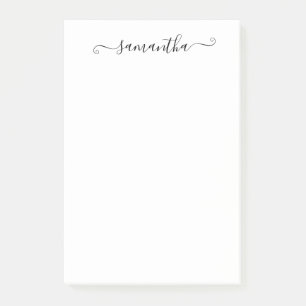 Post-it® Nom personnalisé en calligraphie manuscrite