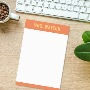 Post-it® Nom personnalisé Enseignant Papeterie Appréciation