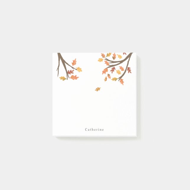 Post-it® Nom personnalisé Falling Automne Leaves Fall (Devant)