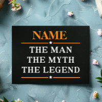 Nom Personnalisé L'Homme Le Mythe La Légende
