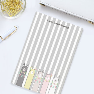 Post-it® Nom personnalisé Mignon Rétro Llamas Colorés