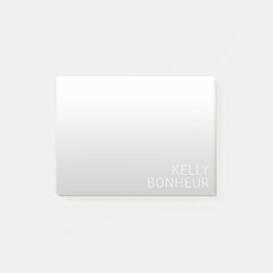 Post-it® Nom personnalisé moderne Gradient gris
