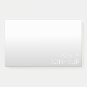 Post-it® Nom personnalisé moderne Gradient gris