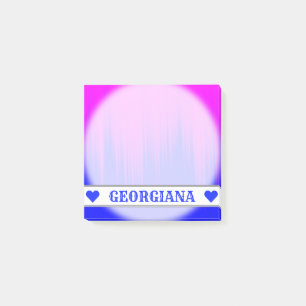 Post-it® Nom personnalisé - Motif de données Blue and Mag