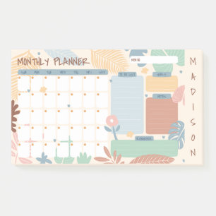 Post-it® Nom personnalisé Planificateur mensuel