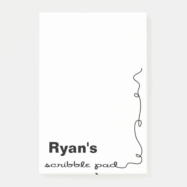 Post-it® Nom personnalisé Scribble Pad (Devant)