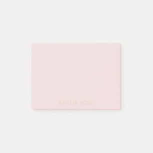 Post-it® Nom rose subtil sur rose tendre