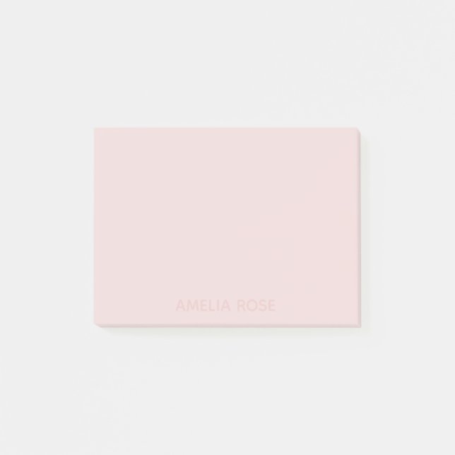 Post-it® Nom rose subtil sur rose tendre (Devant)