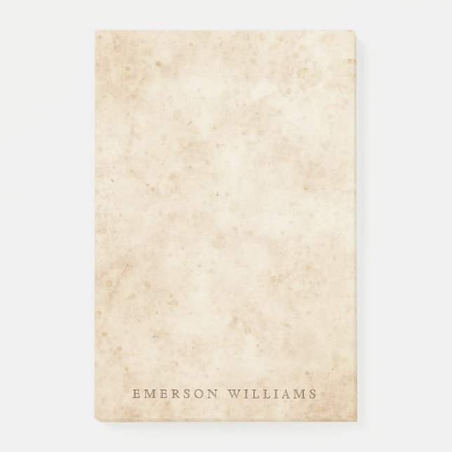 Post-it® Nom rustique de papier âgé par antiquité vintage (Devant)