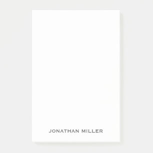 Post-it® Nom typographique gris simple