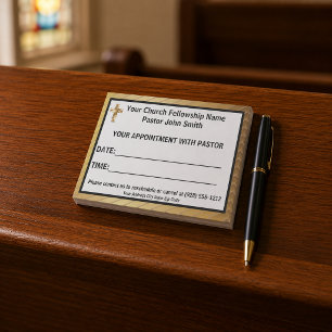 Post-it® Nommé Pasteur de l'Église de la Simple Croix d'Or
