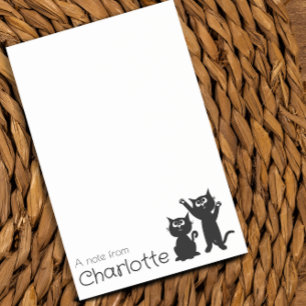 Post-it® Noms de chats de dessin animé noirs mignons
