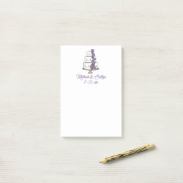 Post-it® Noms de date de gâteau Mariage personnalisé Publie