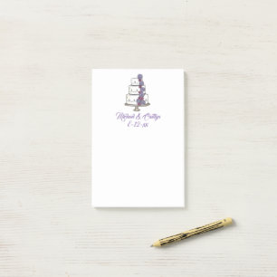 Post-it® Noms de date de gâteau Mariage personnalisé Publie