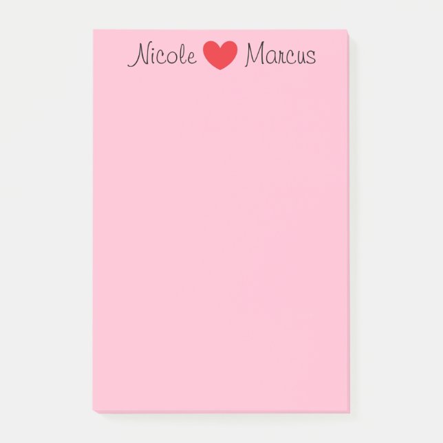 Post-it® Noms et rose cardiaque (Devant)