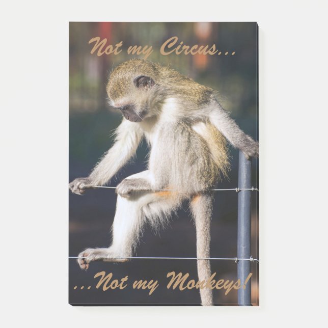 Post-it® Non mon cirque, non mes protections de post-it de (Devant)