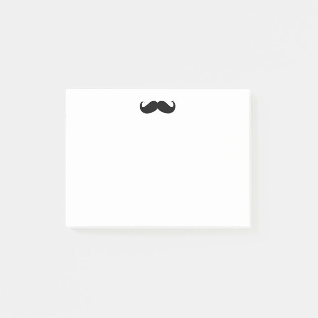 Post-it® Note 4x3 de Courrier-it® de moustache de hippie (Devant)