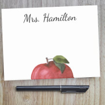 Note adhésive aquarelle pomme pour remerciement pr
