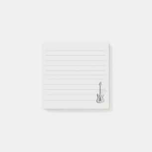 Post-it® Note adhésive Guitare Argentée