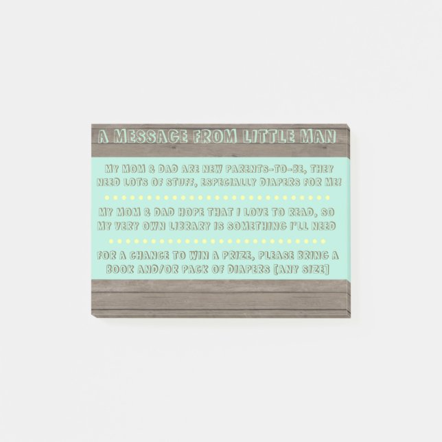 Post-it® Note de baby shower (Devant)