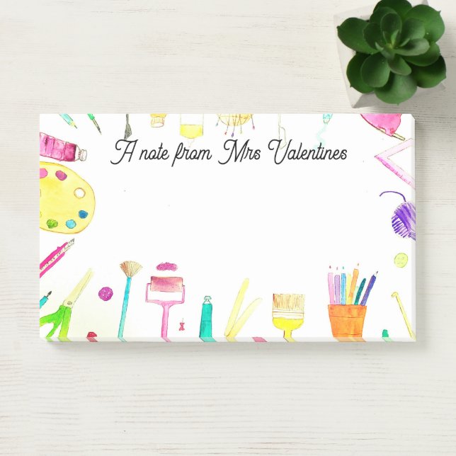 Post-it® Note de l'Ecole de crayons pour enseignants aquare (Bureau)